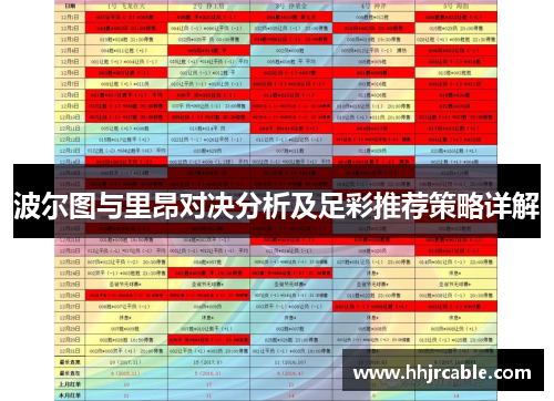 波尔图与里昂对决分析及足彩推荐策略详解
