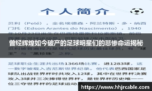 曾经辉煌如今破产的足球明星们的悲惨命运揭秘
